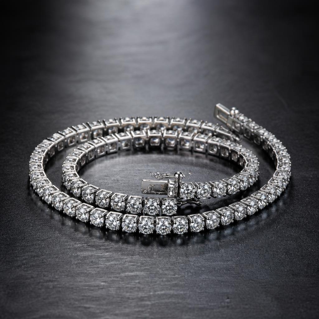 3.00ctw Tennis Bracelet — 14k White